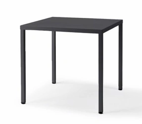 Kovový čtvercový stůl Summer 70x70 cm antracitový moderní do zahrady a jídelny