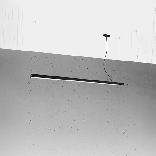Závěsné svítidlo PINNE 200 černé LED minimalistické do obýváku a nad stůl 200 cm