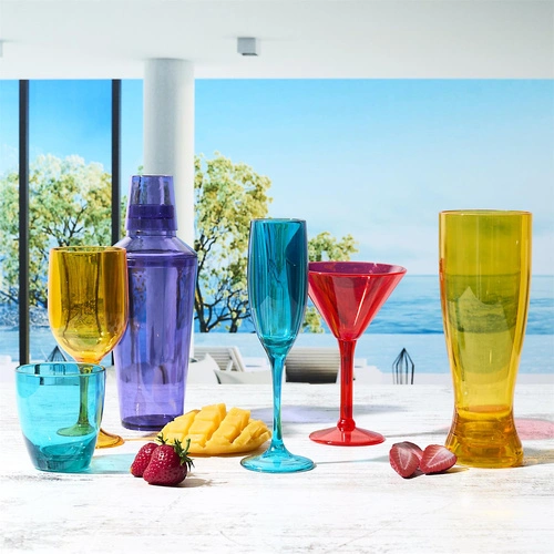 Sklenice na nápoje Intesi Sky červená z polystyrenu 490 ml do kuchyně a jídelny