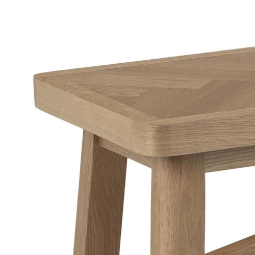 Dřevěná lavice Galway dubová do předsíně a jídelny ve skandinávském stylu 200 cm