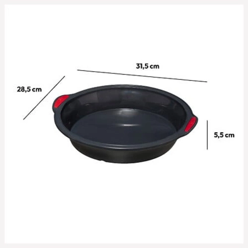 Silikonová forma na pečení dortu 26 cm kulatá šedá 5five simply smart do trouby