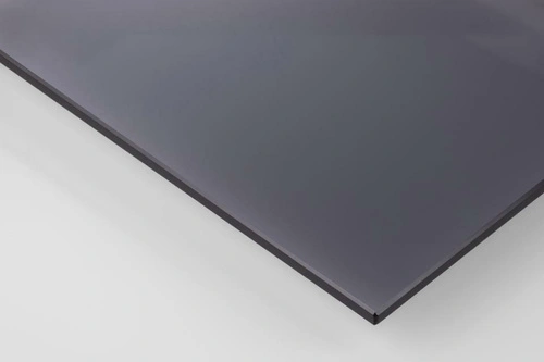 Konferenční stolek Samos 80 cm kulatý kouřové sklo černý moderní