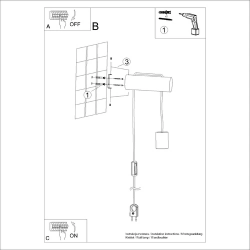 Nástěnné svítidlo NIMBI E27 loftové dřevěné s vypínačem nastavitelná do obýváku a ložnice