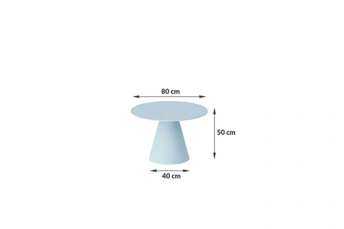 Konferenční stolek Ayden bílý kulatý 80 cm moderní do obývacího pokoje