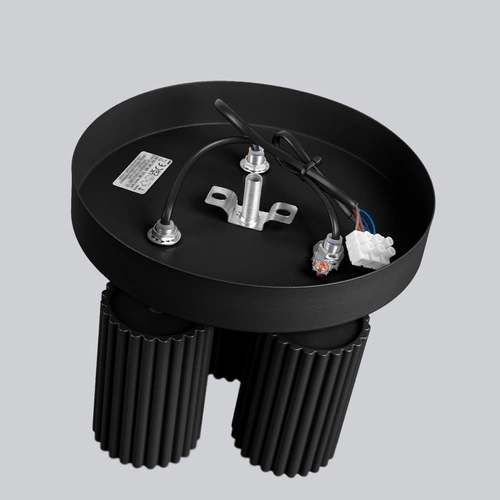 Stropní svítidlo černé Karbon 3P moderní hliníkové nastavitelné do obýváku a ložnice