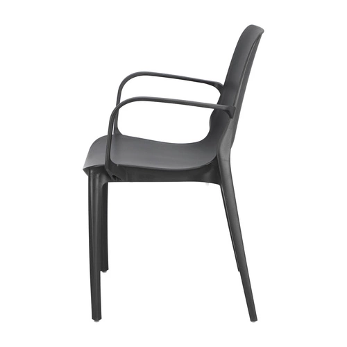 Zahradní židle Ginevra SCAB Design antracitová s područkami, stohovatelná, moderní