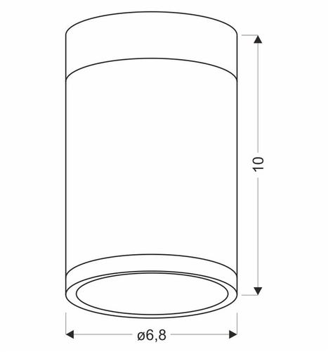 Stropní svítidlo Tuba 1x15W GU10 6,8/10 šedá+dřevo