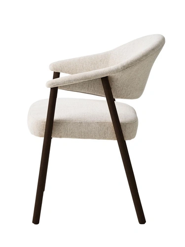 Čalouněná jídelní židle Elk písková skandinávská s područky