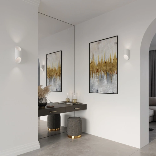 Nástěnné svítidlo Penne 30 cm moderní bílé hliníkové do obývacího pokoje a ložnice