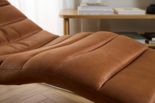 Sedačka Chaplin chaise longue do obýváku hnědá ekokůže moderní Actona