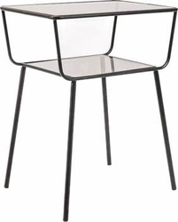 Moderní černý obdélníkový skleněný konferenční stolek HV decor do obýváku 60,5 cm