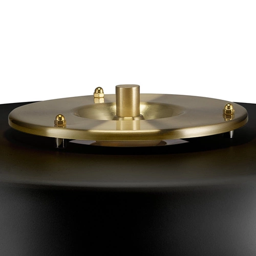 Noční lampička ARTDECO černo-zlatá glamour do ložnice a obýváku se skleněným stínidlem 35 cm