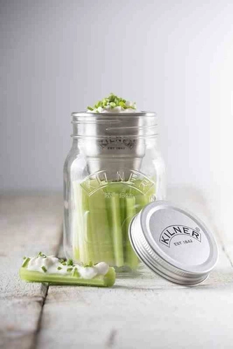 Sklenice s nádobkou 0,5l, Snack on the Go KILNER