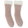 Dámské ponožky Chenille Intesi růžové, zateplené, silné a měkké, ideální na chladné večery