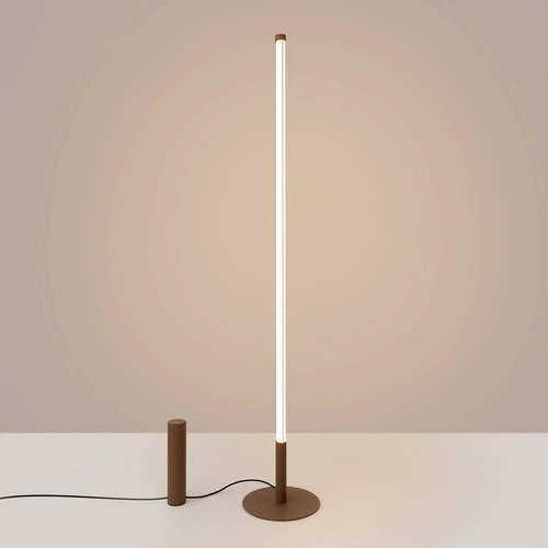 Stojací lampa do obývacího pokoje TRANG moderní LED hnědá 3000K