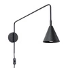 Moderní nástěnné svítidlo NOX černé kovové do ložnice a obýváku SOLLUX LIGHTING 61 cm