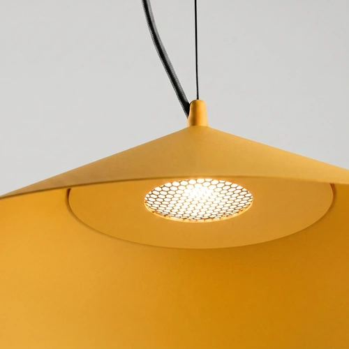 Závěsná lampa FINT žlutá LED do obývacího pokoje nastavitelná moderní