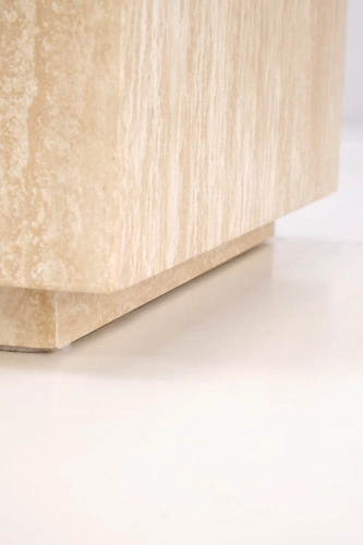 Moderní čtvercový konferenční stolek Travertino 45x45 cm skandinávský do obýváku Intesi