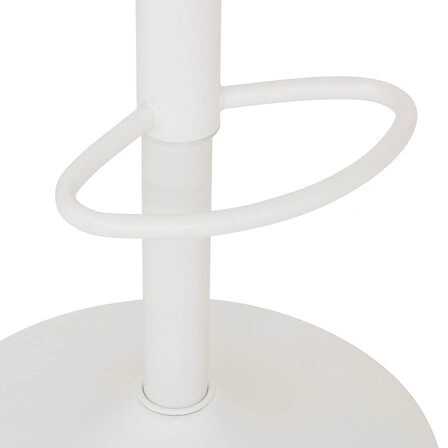 Barová stolička Ilsa bílá do kuchyně nastavitelná otočná bez opěradla