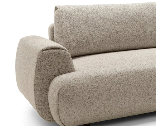 Rohová rozkládací pohovka pravá Ljung moderní béžová s úložným prostorem do obýváku Intesi