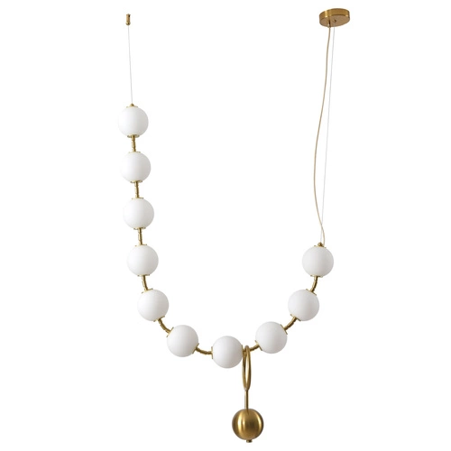 Závěsné LED svítidlo koule CORALLI L bílé moderní do obýváku a nad kuchyňský ostrůvek 150 cm