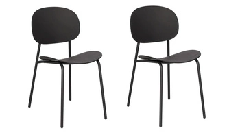 Sada 2 černých židlí Nube