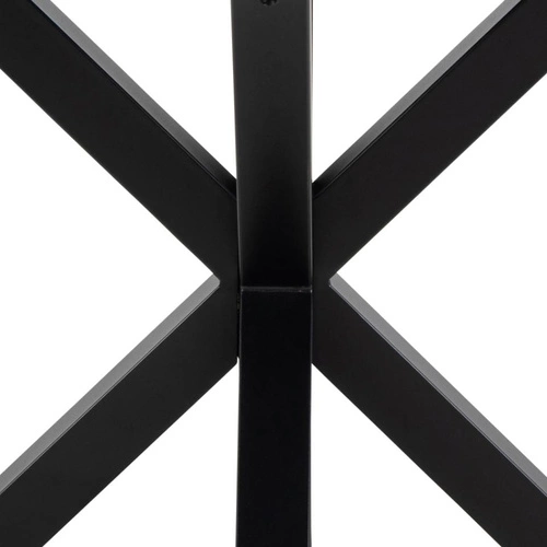 Jídelní kulatý stůl Heaven Akranes 120 cm bílý mramor moderní na černých nohách