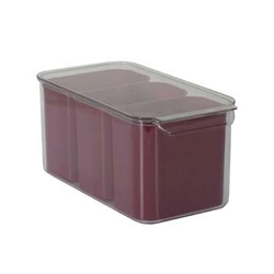 Trojitý kontejner do chladničky bordó