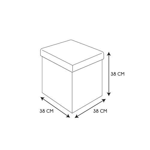 Skládací taburet Intesi Vels Boho s úložným prostorem šedo-béžový do obýváku a předsíně