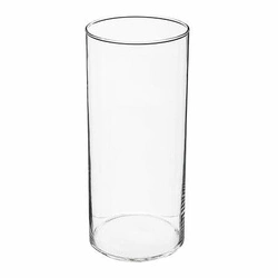 Skleněná váza Cylinder 30 cm transparentní na květiny do obývacího pokoje