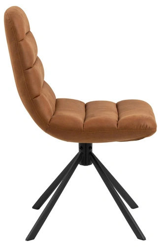 Otočná čalouněná jídelní židle Milford Actona hnědá