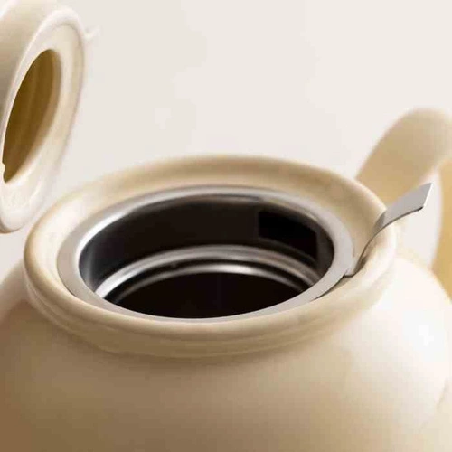 Price&Kensington krémová keramická konvice na čaj 1,1 l do kuchyně a obýváku