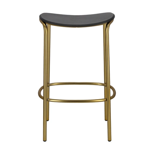 Barová stolička bez opěradla TRICK wood 65 cm černo-zlatá moderní do kuchyně a jídelny SCAB Design