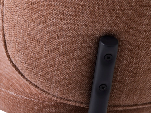 Čalouněná jídelní židle Naws růžová moderní na černých nohách do jídelny a obýváku