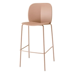 Barová židle s opěrkou Mentha zelená 75 cm moderní do kuchyně a k ostrůvku, kovová SCAB