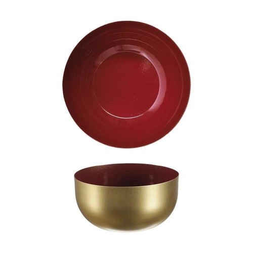 Kovová miska Nouvel zlatá červená