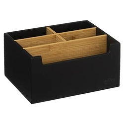 Koupelnový organizér na kosmetiku Natureo černý bambusový s 5 přihrádkami 5five simply smart