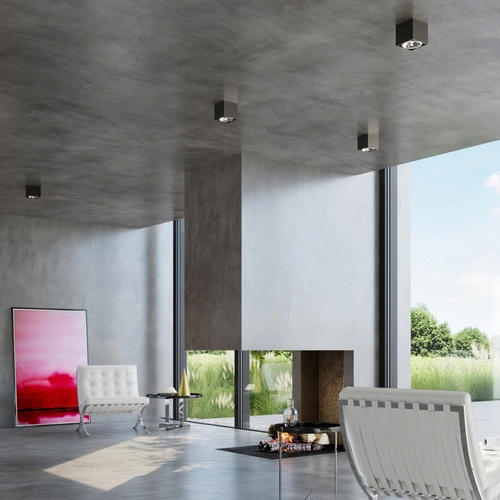 Stropní čtvercové svítidlo černé BLAKE moderní kovové do kuchyně obýváku ložnice Sollux