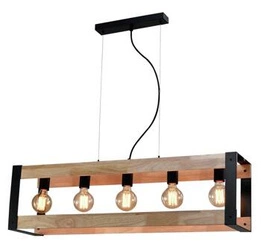 Závěsná lampa Varna černá 5x40W E27 stínidlo černé