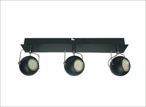 Stropní světlo Tony strip 3x3W LED GU10 matně černé