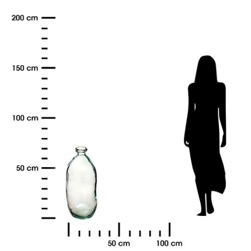 Váza Dame J skleněná 73cm průhledná
