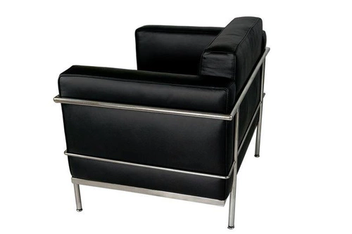 Relaxační křeslo Soft D2.Design černé kožené do obýváku moderní s područkami