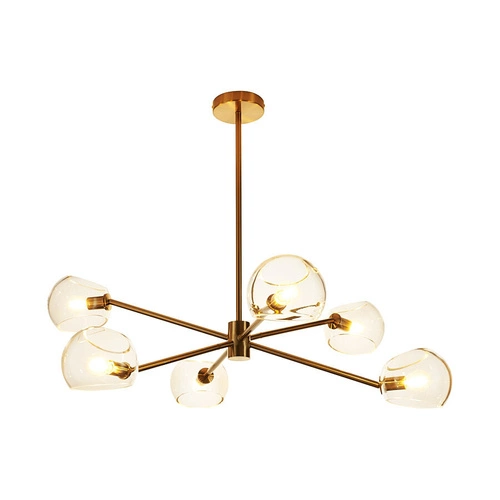 Závěsné svítidlo COSMIC-6 zlatá koule 75 cm do obýváku a jídelny Step into Design