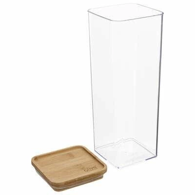 Čtvercová krabice Eske o objemu 2 l s bambusovým víkem