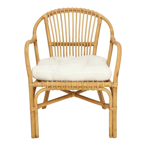 Ratanové křeslo Neta boho do obýváku s područkami a polštářem Atmosphera přírodní