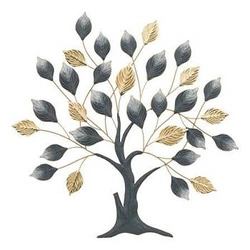 Zlatá nástěnná dekorace Tekoa strom Atmosphera litinová nástěnná ozdoba glamour do obýváku 88 cm