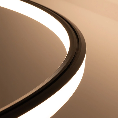 LED lustr RISA 120 černý moderní do obýváku a jídelny rozptýlené světlo