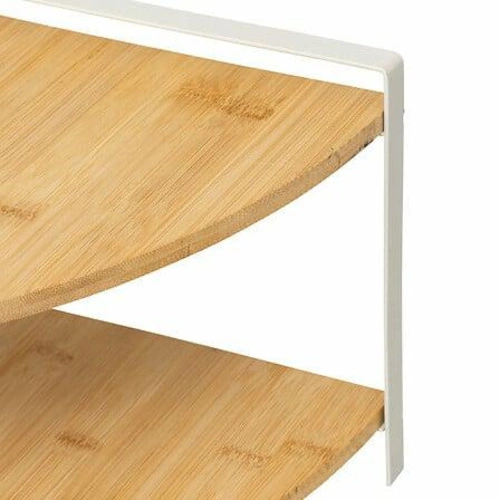 Ordera dvouúrovňová rohová kuchyňská police dřevěná bílá skandinávský styl 5five simply smart