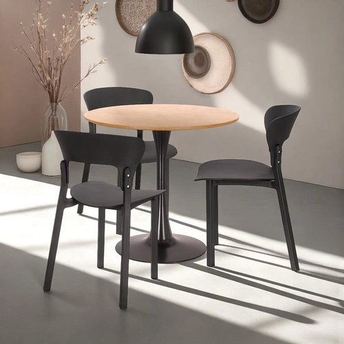 Sada 4 černých židlí Kabru