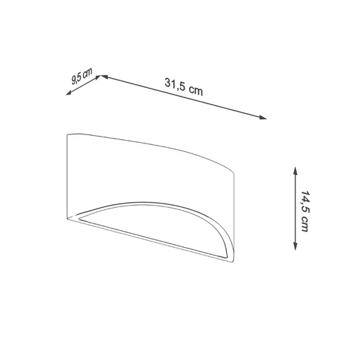 Nástěnné svítidlo Vixen bílý lesk moderní keramické do obývacího pokoje, ložnice nebo nad zrcadlo
